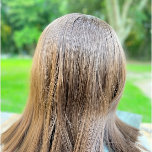 TOPPER WIG LIGHT BROWN STRAIGHT SYNTHETIC - Picture 2 of 6